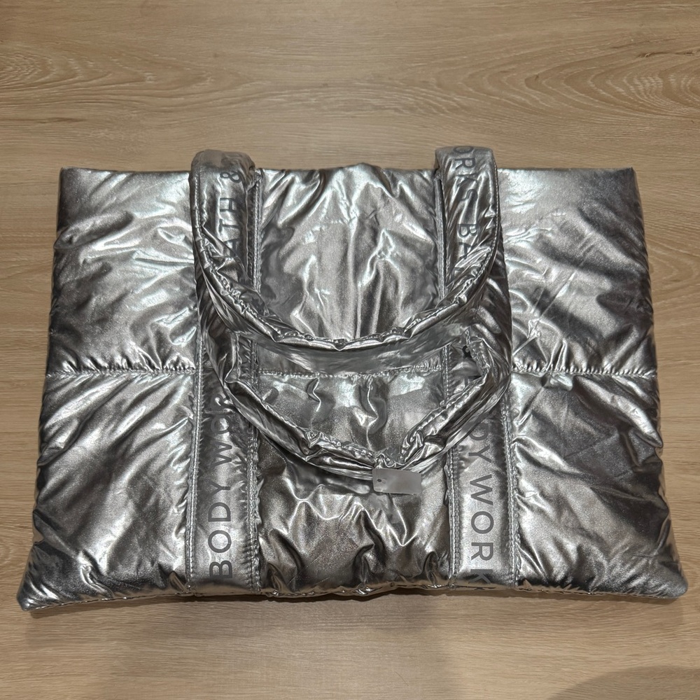 Bath & Body Works Metallic Silver Tote